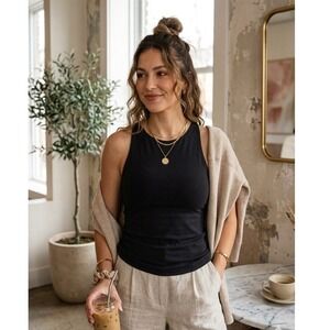 Lululemon InStill Tank Black Racerback Top Size 6 Yoga Workout Athleisure Barre